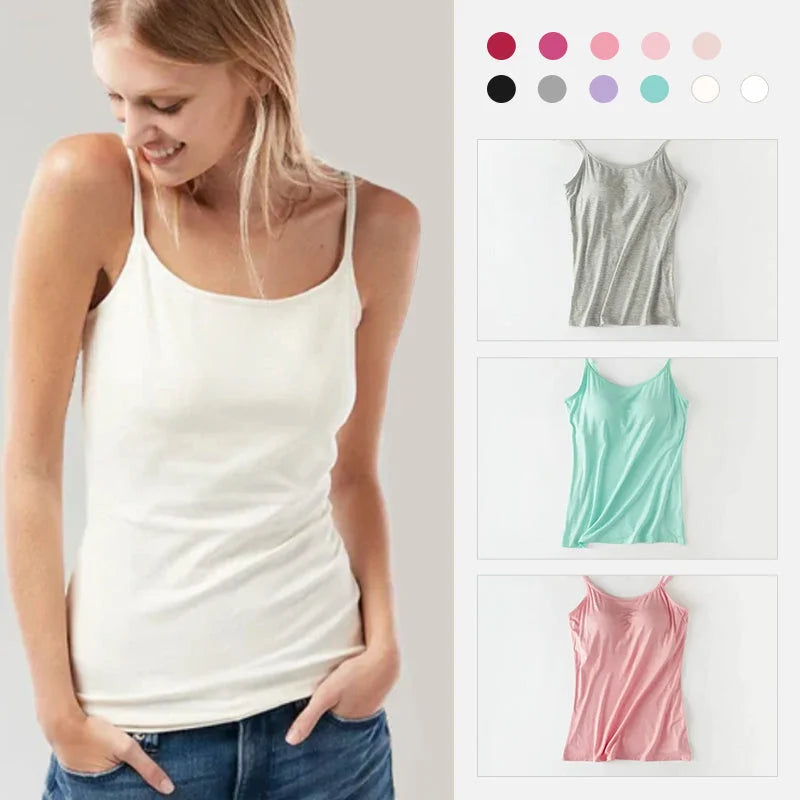 🔥Last days sale 🔥- Buy 1 get 1 free🔥Loose-fitting tank top with built-in bra