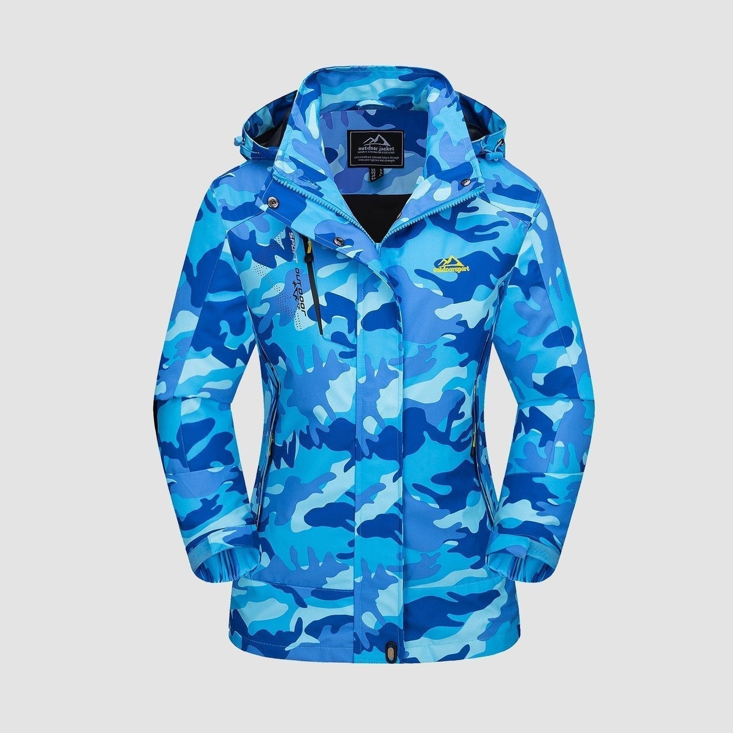 3-in-1 waterproof winter coat, fleece-lined, two-piece suit, ski and hiking jacket with hood