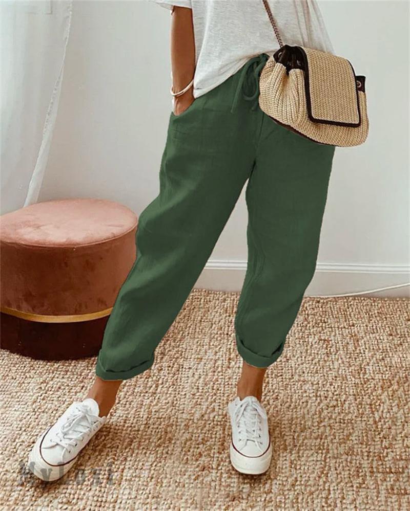 💕Last day promotion -49% OFF💕Casual cotton and linen pants for women