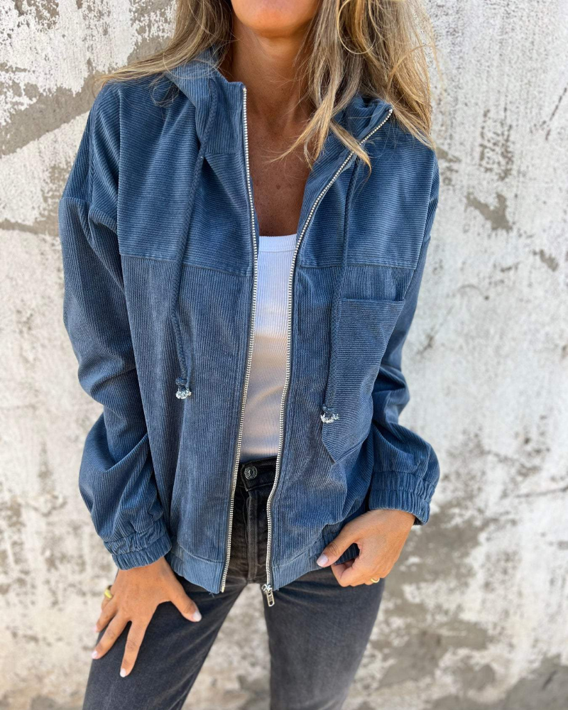 🔥Women's Casual Lapel Hooded Jacket