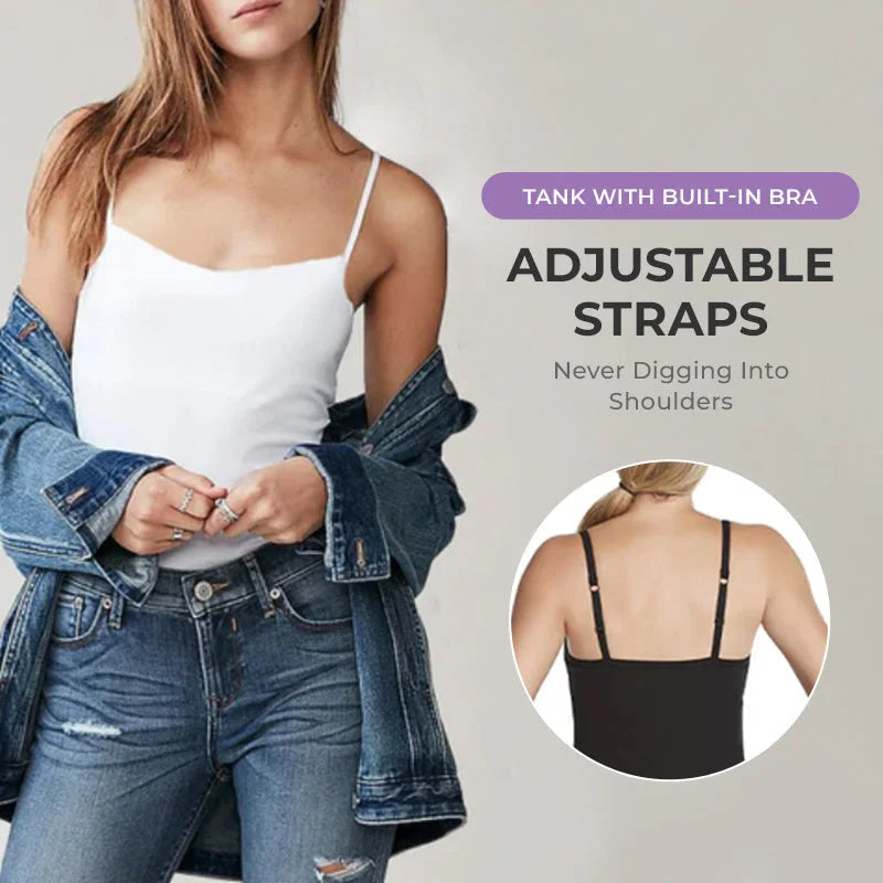 🔥Last days sale 🔥- Buy 1 get 1 free🔥Loose-fitting tank top with built-in bra