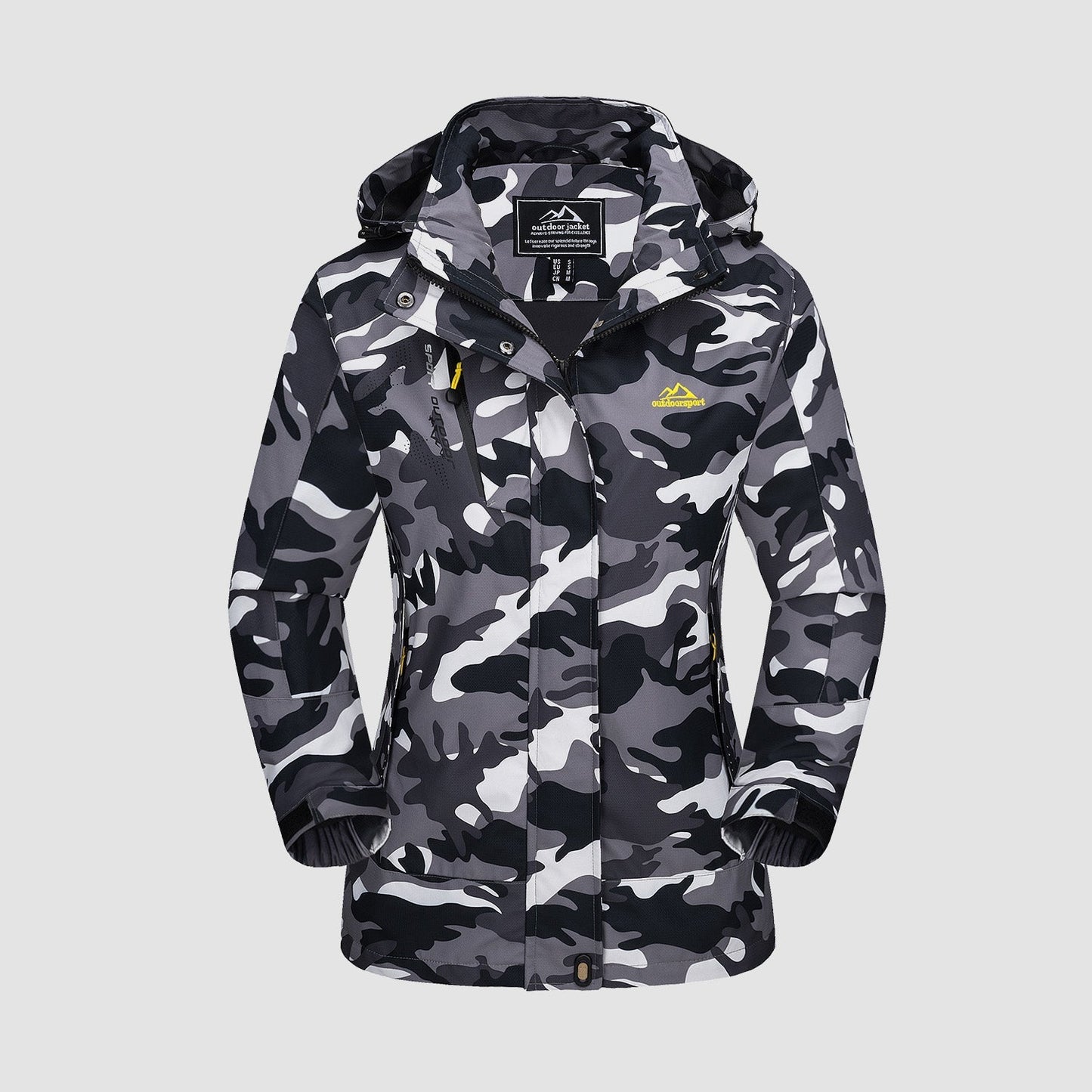 3-in-1 waterproof winter coat, fleece-lined, two-piece suit, ski and hiking jacket with hood