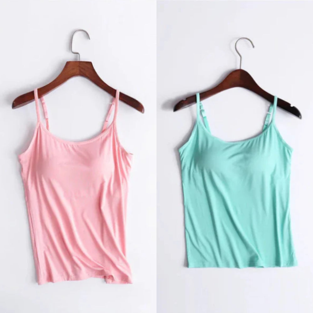 🔥Last days sale 🔥- Buy 1 get 1 free🔥Loose-fitting tank top with built-in bra