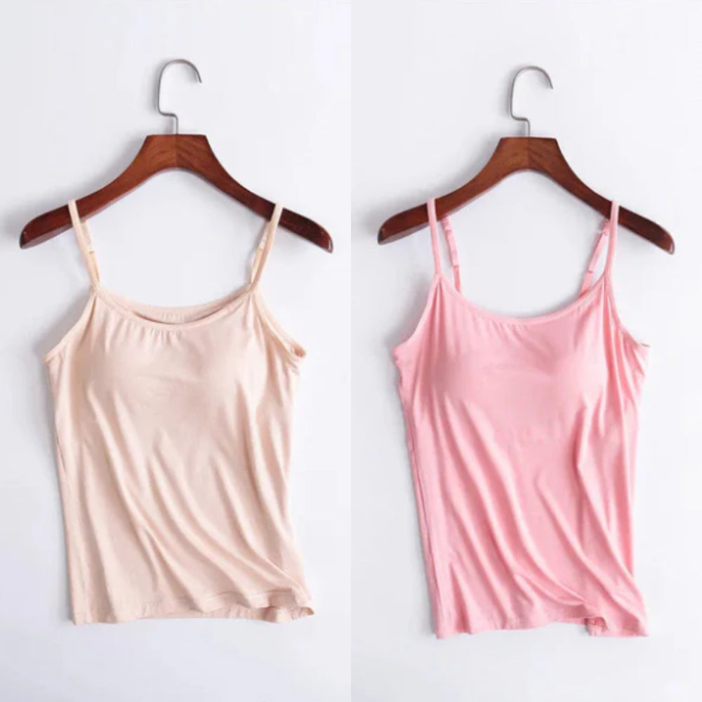 🔥Last days sale 🔥- Buy 1 get 1 free🔥Loose-fitting tank top with built-in bra
