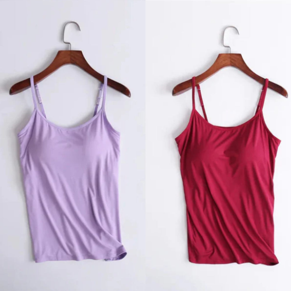 🔥Last days sale 🔥- Buy 1 get 1 free🔥Loose-fitting tank top with built-in bra