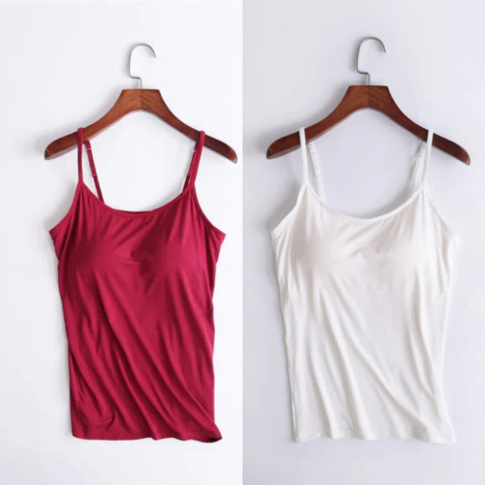 🔥Last days sale 🔥- Buy 1 get 1 free🔥Loose-fitting tank top with built-in bra