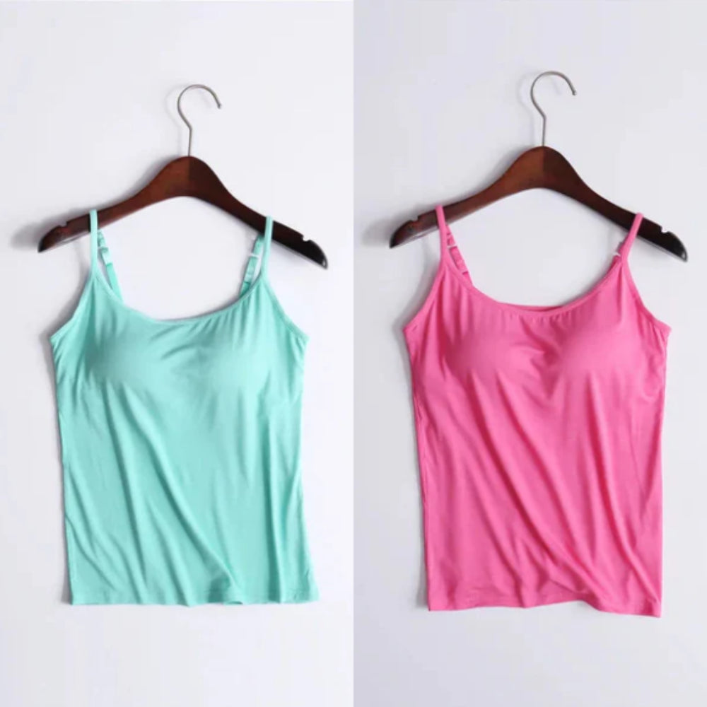 🔥Last days sale 🔥- Buy 1 get 1 free🔥Loose-fitting tank top with built-in bra
