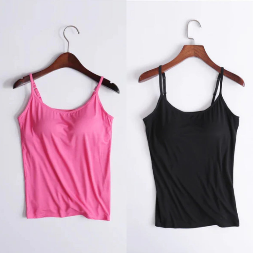 🔥Last days sale 🔥- Buy 1 get 1 free🔥Loose-fitting tank top with built-in bra