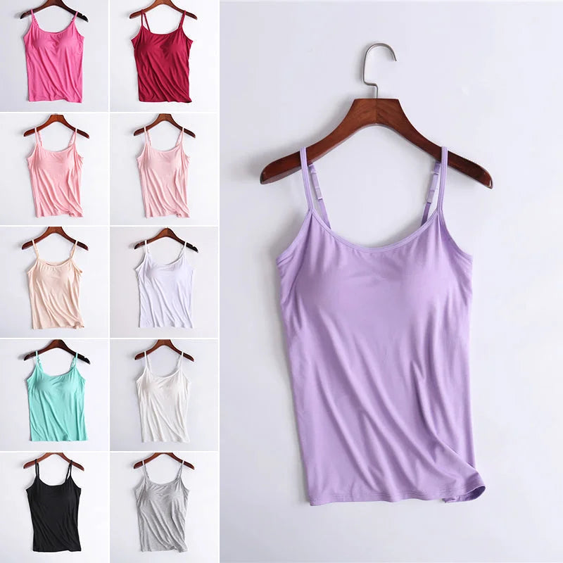 🔥Last days sale 🔥- Buy 1 get 1 free🔥Loose-fitting tank top with built-in bra