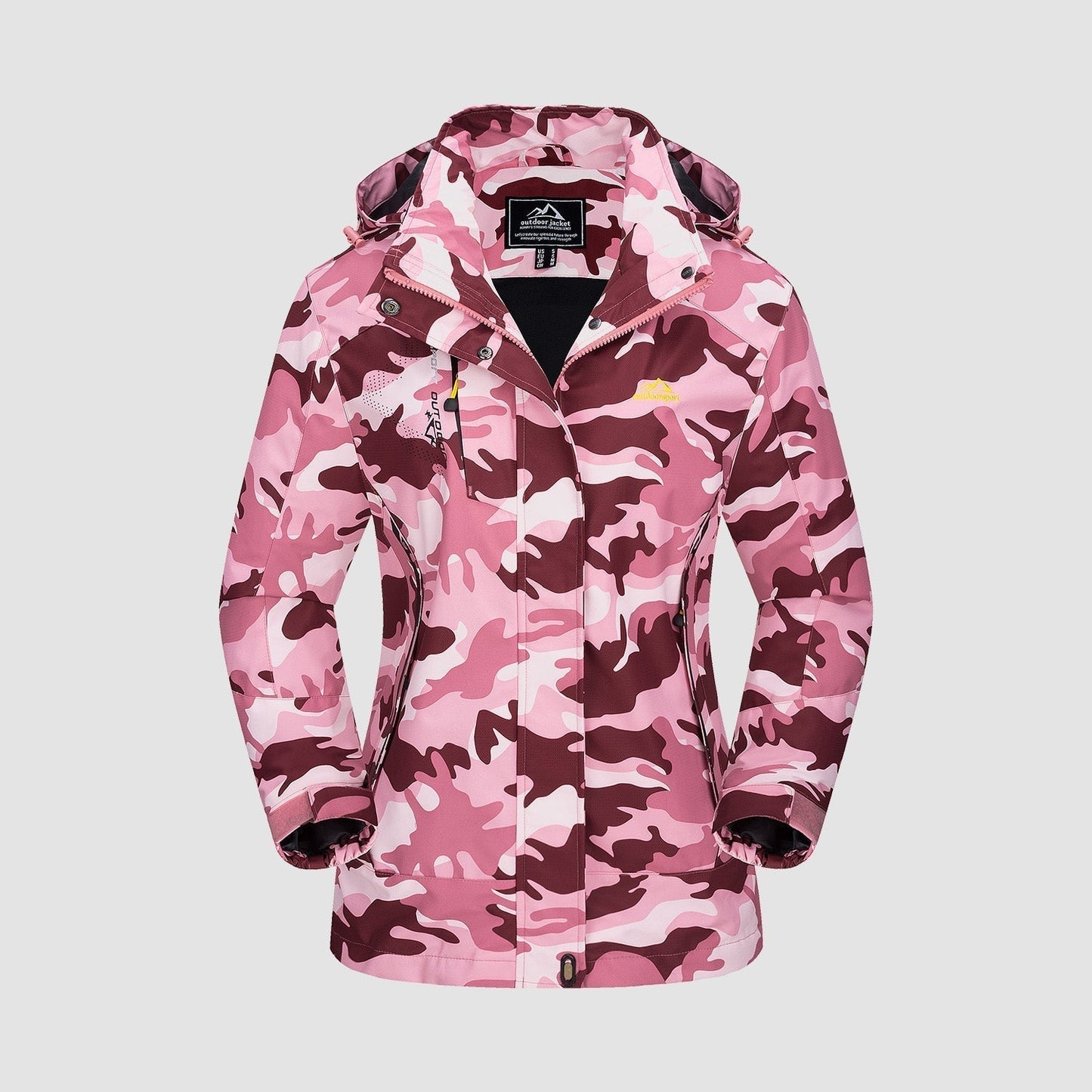 3-in-1 waterproof winter coat, fleece-lined, two-piece suit, ski and hiking jacket with hood