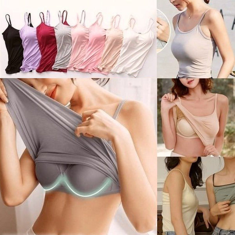 🔥Last days sale 🔥- Buy 1 get 1 free🔥Loose-fitting tank top with built-in bra