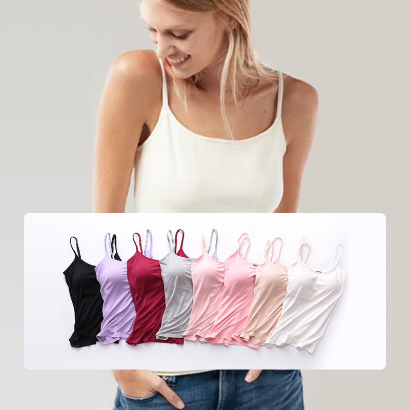 🔥Last days sale 🔥- Buy 1 get 1 free🔥Loose-fitting tank top with built-in bra