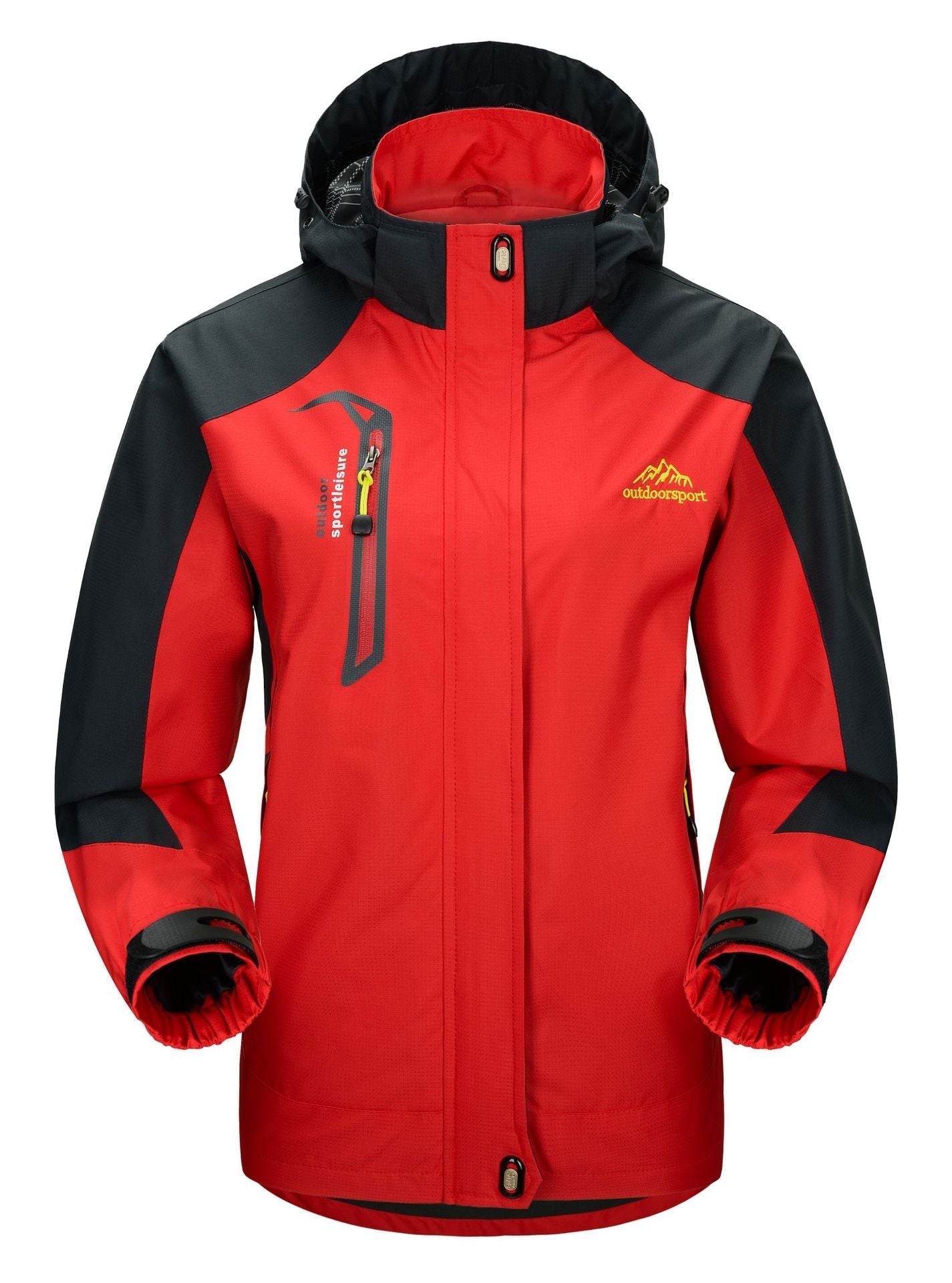 3-in-1 waterproof winter coat, fleece-lined, two-piece suit, ski and hiking jacket with hood
