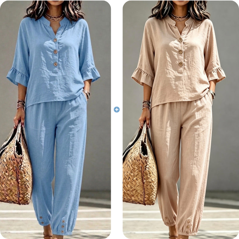 Women's Casual Top & Pants Two-Piece Set