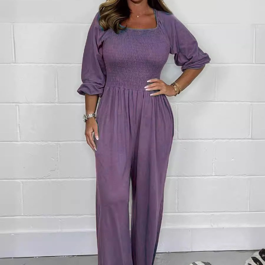 🔥2025 NEW SALES - 50% OFF🔥Women's Elastic Waist Summer Jumpsuit