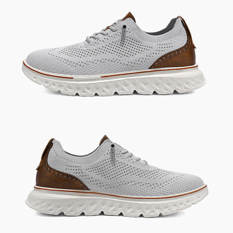 Men’s Breathable Lightweight Knit Patchwork Sneakers