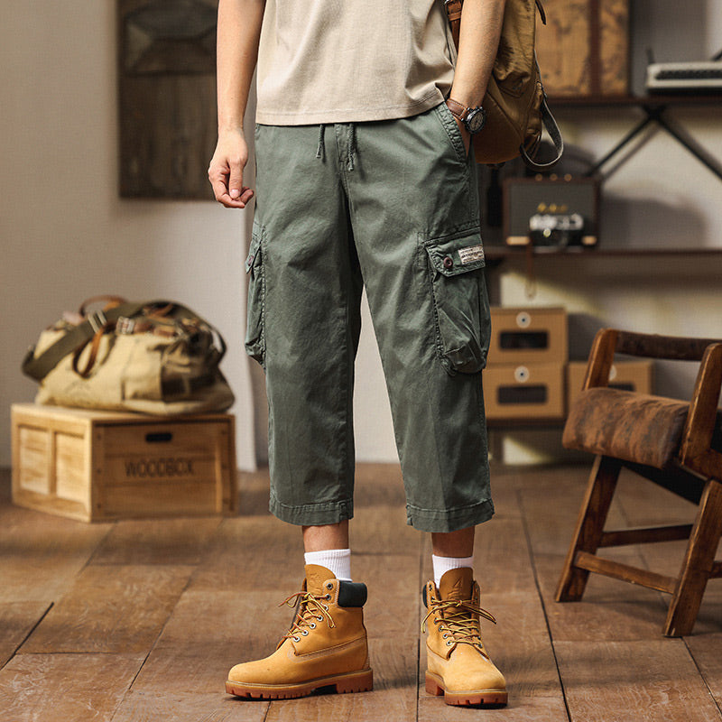 Men's Casual Loose-Fit Capri Cargo Pants