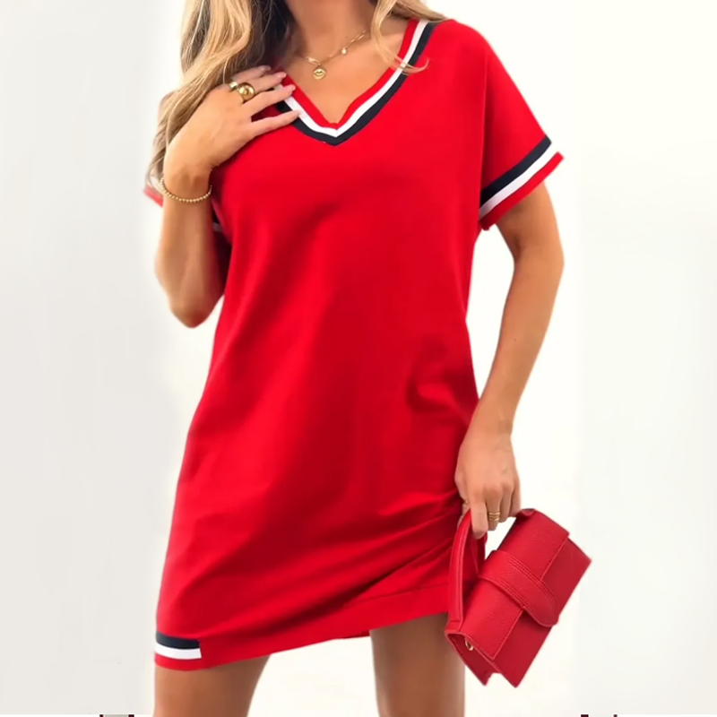 🎊2025 Fashion Casual Striped Splicing Dress🎊