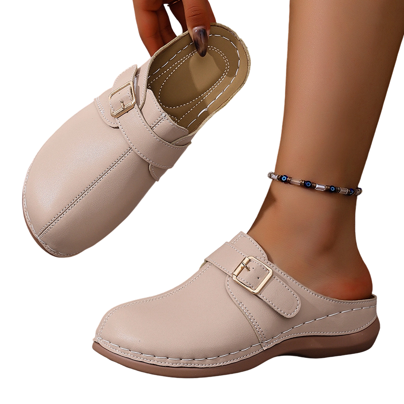 Women's Vintage Buckle Slip-On Clogs