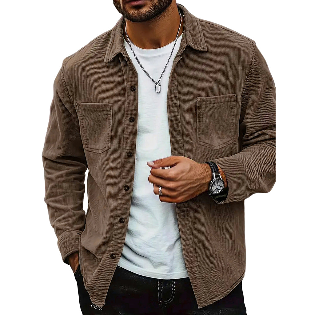 Men's Casual Corduroy Shirt Jacket