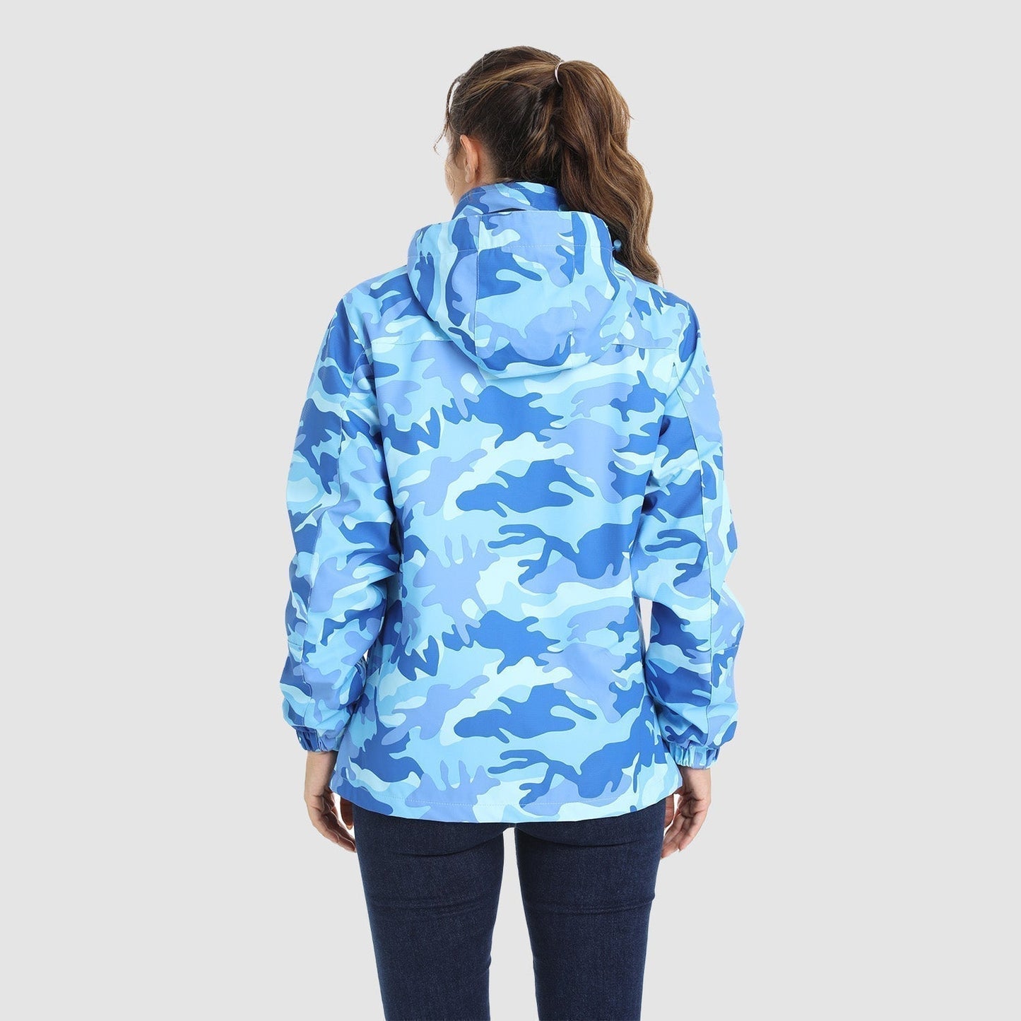 3-in-1 waterproof winter coat, fleece-lined, two-piece suit, ski and hiking jacket with hood