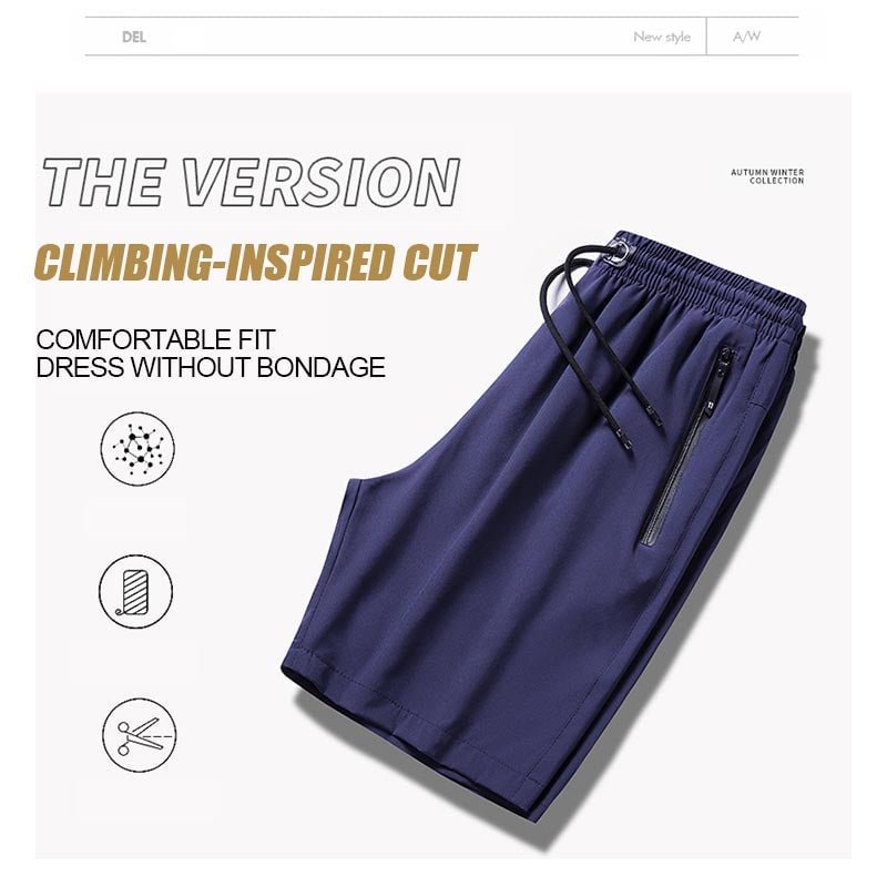 ⏰🔥2026 HOT SALE 50% OFF! 🩳 Men’s Plus Size Ice Silk Stretch Shorts – Cool, Breathable & Perfect for Summer ✨