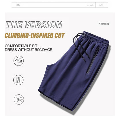 ⏰🔥2026 HOT SALE 50% OFF! 🩳 Men’s Plus Size Ice Silk Stretch Shorts – Cool, Breathable & Perfect for Summer ✨