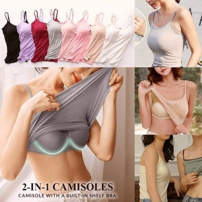 🔥Last days sale 🔥- Buy 1 get 1 free🔥Loose-fitting tank top with built-in bra