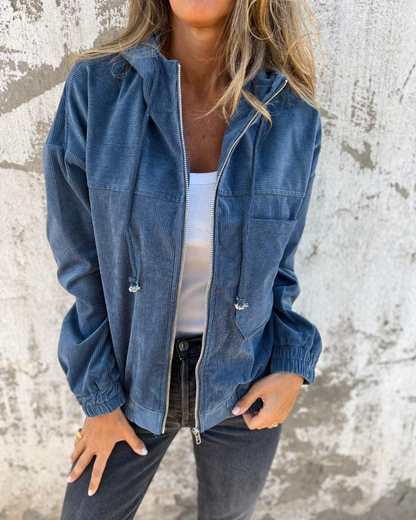 🔥Women's Casual Lapel Hooded Jacket