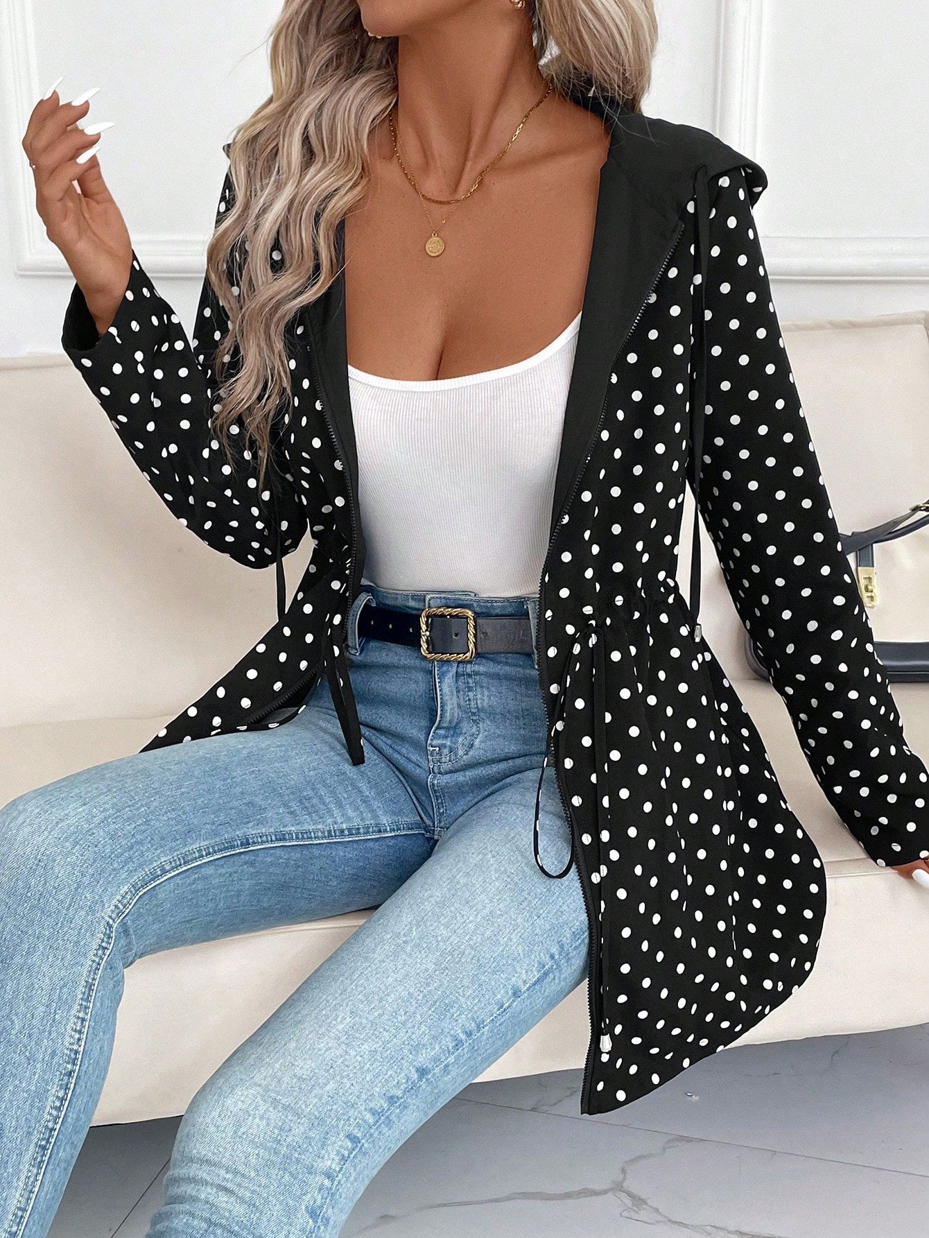 Hooded Reversible Leopard Print Coat