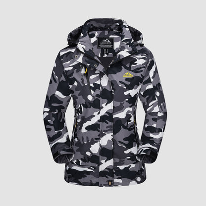 3-in-1 waterproof winter coat, fleece-lined, two-piece suit, ski and hiking jacket with hood