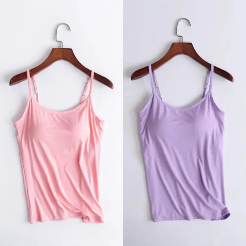 🔥Last days sale 🔥- Buy 1 get 1 free🔥Loose-fitting tank top with built-in bra