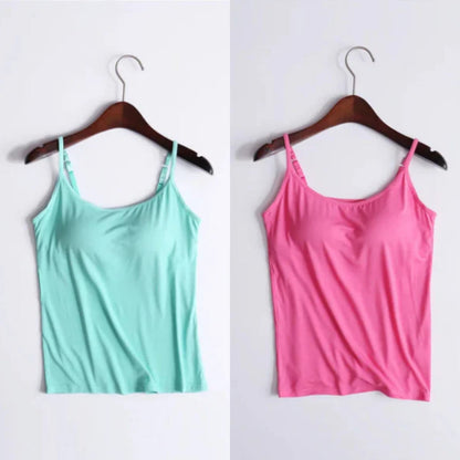 🔥Last days sale 🔥- Buy 1 get 1 free🔥Loose-fitting tank top with built-in bra