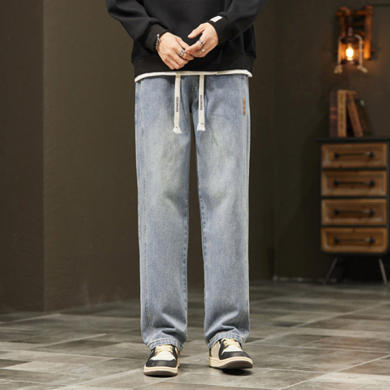 Men's Loose Straight Jeans👖（Free Belt ⏳）