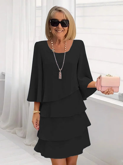 💃LAST DAY SAEL 60% OFF!!✨Women's Tiered Ruffle Dress with Flared Sleeves