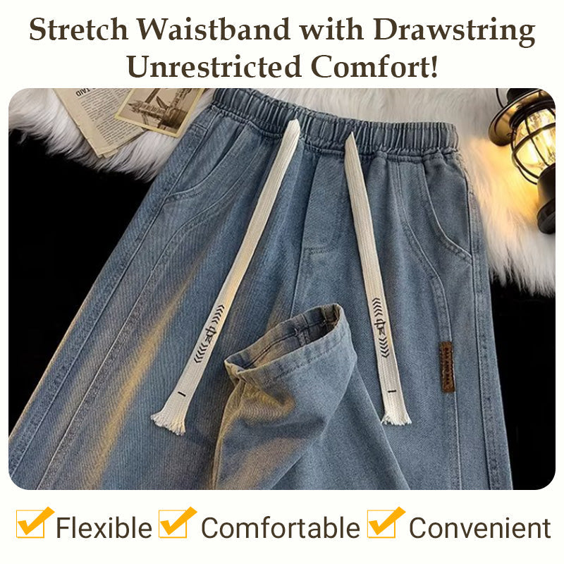 Men's Loose Straight Jeans👖（Free Belt ⏳）