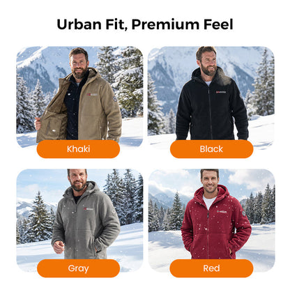 🔥LAST DAY PROMOTION - 50%OFF🔥Upgraded Unisex Hooded Casual Graphene Heated Insulated Jacket (with Internal Pockets)