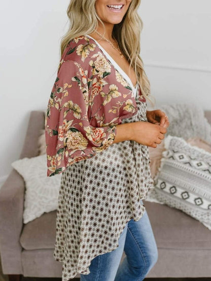💐2026 SPRING SALE - 60% OFF!🌸Women's Floral Kimono Ruffle Sleeve Tie Cardigans Flowy Boho Loose Cover Ups