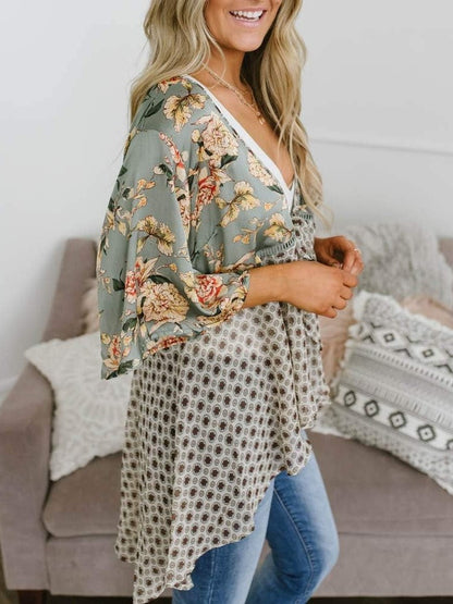 💐2026 SPRING SALE - 60% OFF!🌸Women's Floral Kimono Ruffle Sleeve Tie Cardigans Flowy Boho Loose Cover Ups