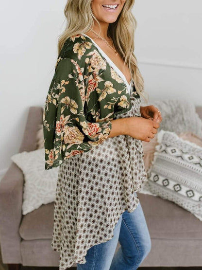 💐2026 SPRING SALE - 60% OFF!🌸Women's Floral Kimono Ruffle Sleeve Tie Cardigans Flowy Boho Loose Cover Ups