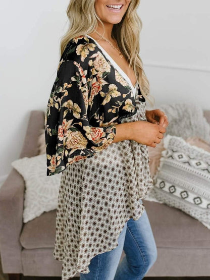 💐2026 SPRING SALE - 60% OFF!🌸Women's Floral Kimono Ruffle Sleeve Tie Cardigans Flowy Boho Loose Cover Ups