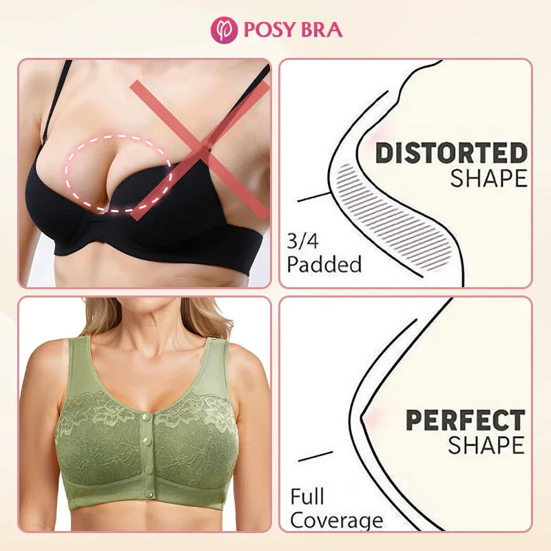 ✨Buy 1, Get 2 Free💥Comfortable, wireless shaping bra with front buttons
