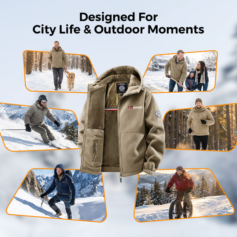 🔥LAST DAY PROMOTION - 50%OFF🔥Upgraded Unisex Hooded Casual Graphene Heated Insulated Jacket (with Internal Pockets)