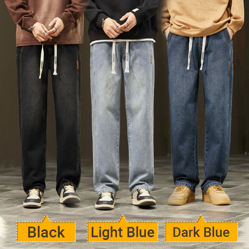 Men's Loose Straight Jeans👖（Free Belt ⏳）