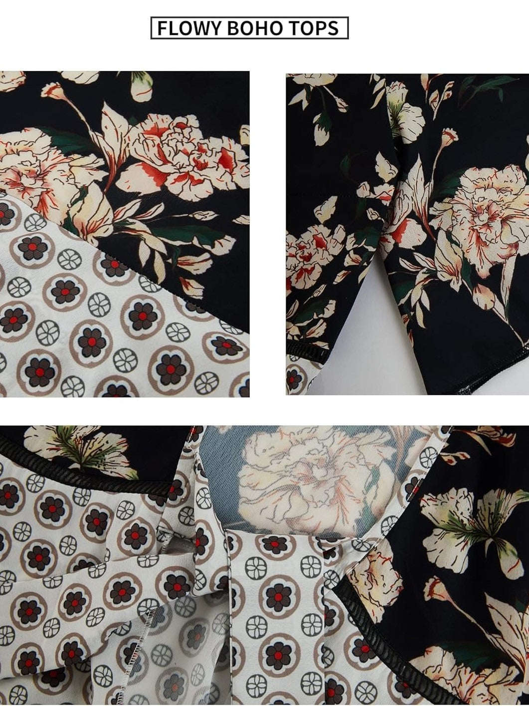 💐2026 SPRING SALE - 60% OFF!🌸Women's Floral Kimono Ruffle Sleeve Tie Cardigans Flowy Boho Loose Cover Ups