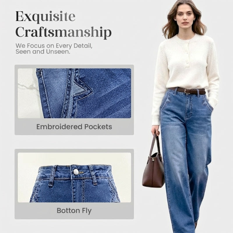 ⏳Time-Limited Special⏰Women's Vintage High-Waist Wide-Leg Jeans👖