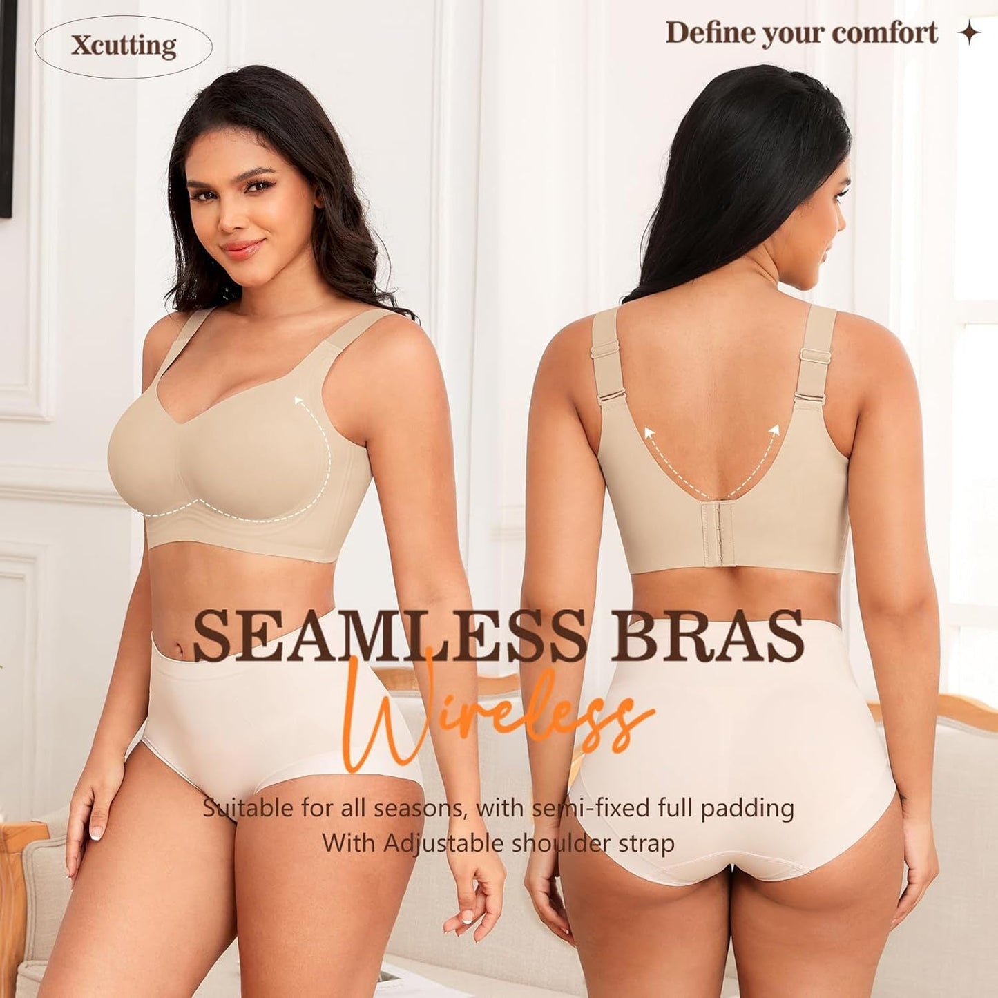 💜LAST DAY PROMOTION - 50% OFF💜Women's Seamless Full Coverage Wireless Bra