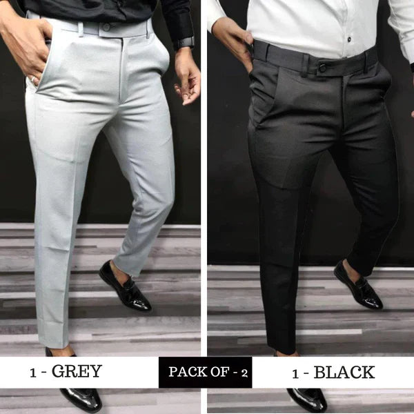 Solid Slim Fit Formal PANTS — 🌱Spring Sale 50% Off