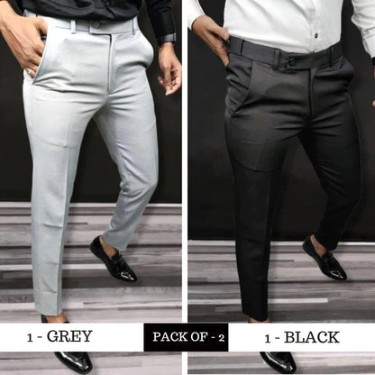Solid Slim Fit Formal PANTS — 🌱Spring Sale 50% Off