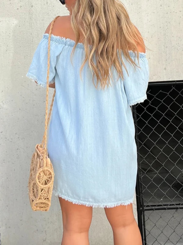 🔥HOT SALE💝Short Sleeve Casual Denim Dress（57% OFF）